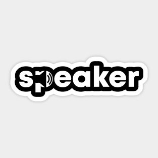 Speaker Wordmark Sticker